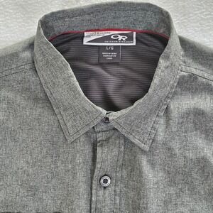 Outdoor Research Mens Wayward Sentinel Shirt Large Grey Insect Shield LS 50216